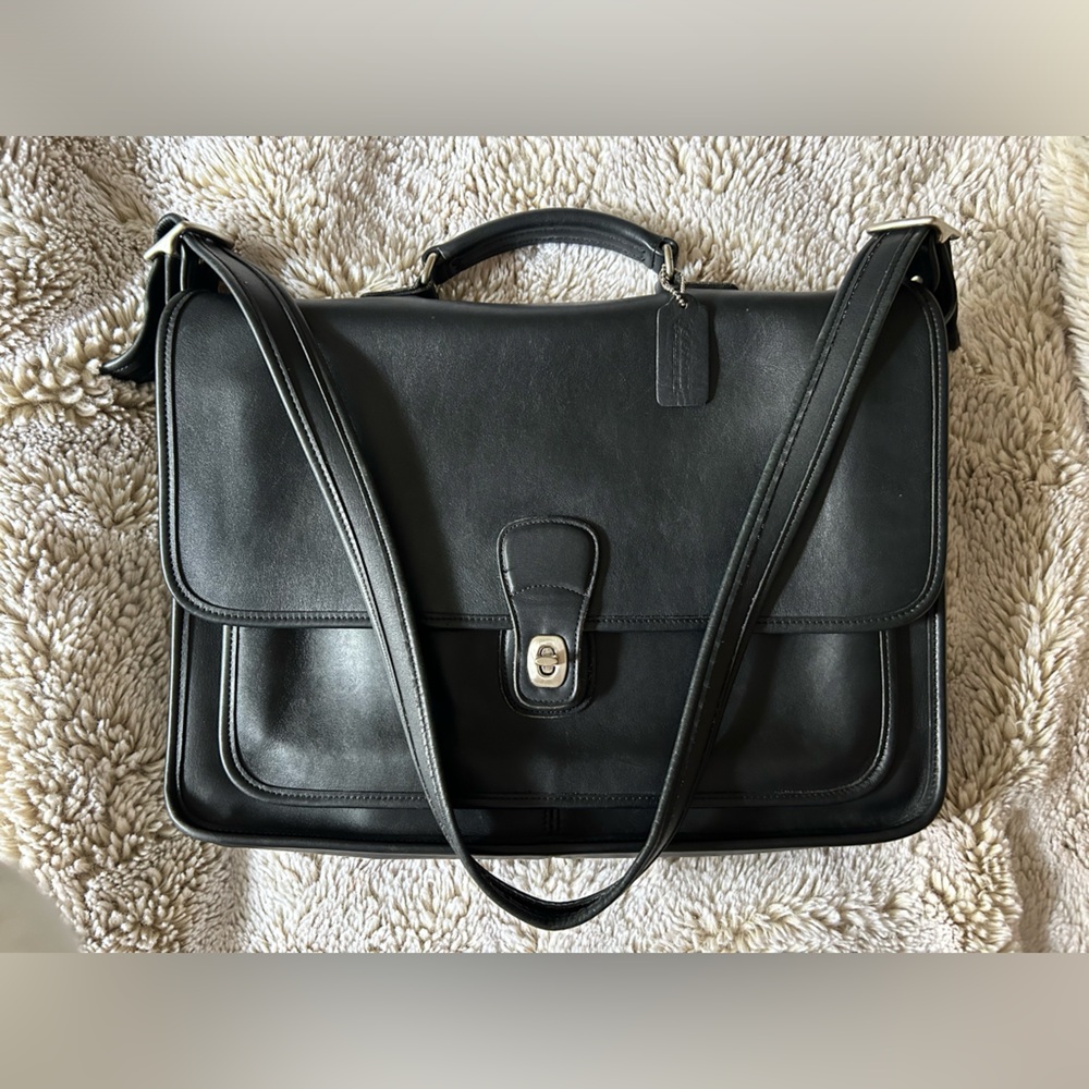 Coach Vintage Metropolitan Soft Briefcase in Black with Nickel Hardware